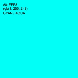 #01FFF8 - Cyan / Aqua Color Image